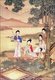 China: Painting of Qing Dynasty ladies punting on a lotus-filled lake (c. early 19th century)