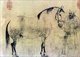 China: A Central Asian nomad leading a 'celestial horse', Northern Song Dynasty painting by Li Gonglin (1049-1106)